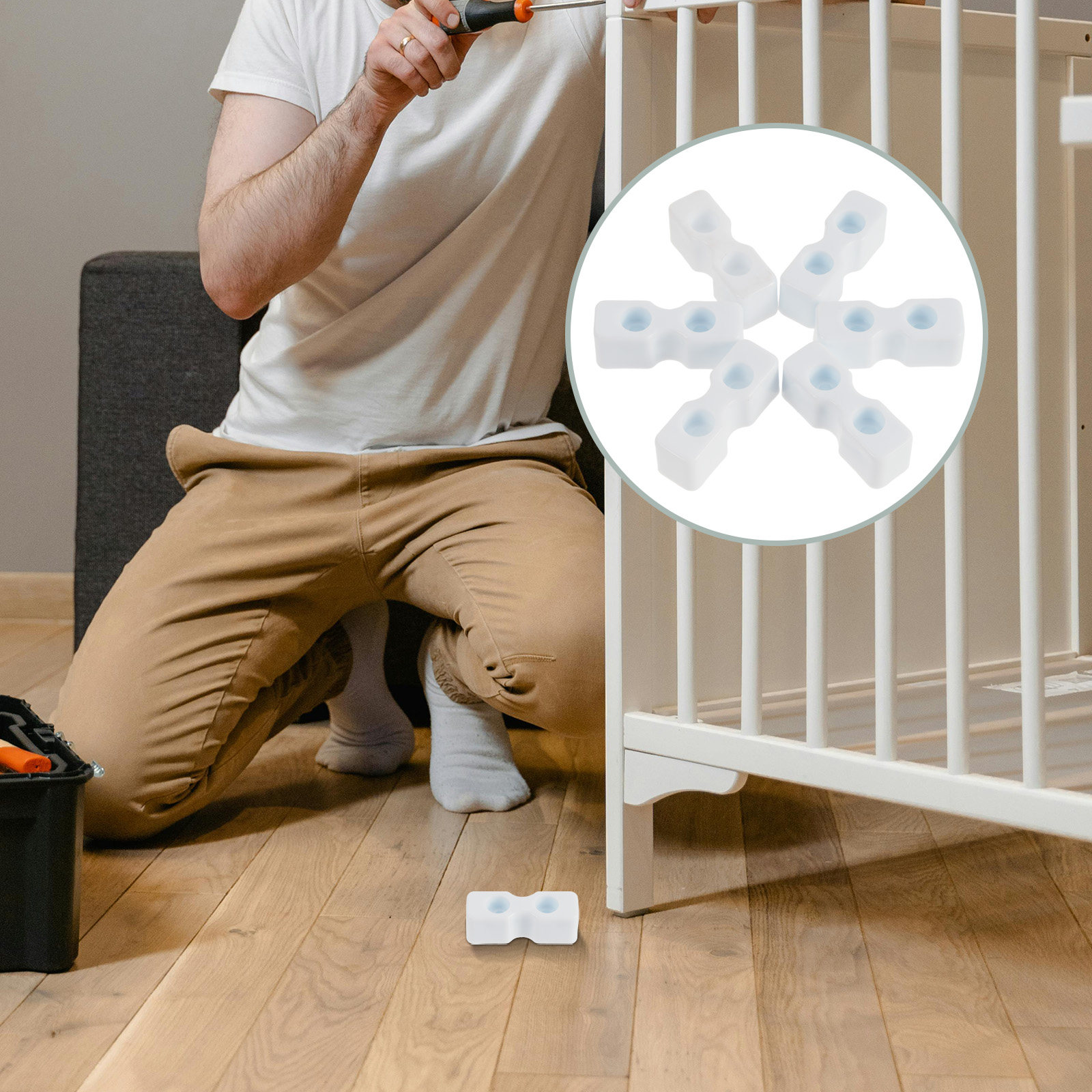 Furniture Hardware Fitting - 20 قطعة من مسامير سرير الأطفال،