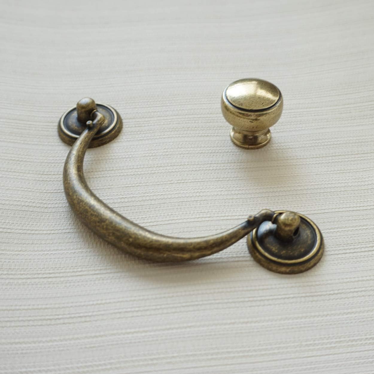 العتيقة برونزية مقابض للخزانة  - مراجعة Furniture Hardware Drop Pulls وسعره